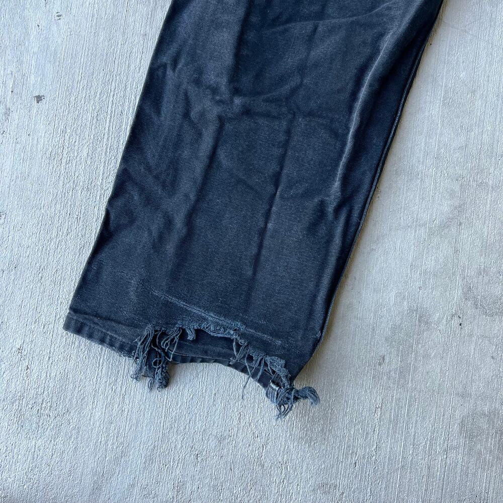 Vintage Y2K Carhartt black distressed double knee work wear carpenter pants - Picture 6 of 10